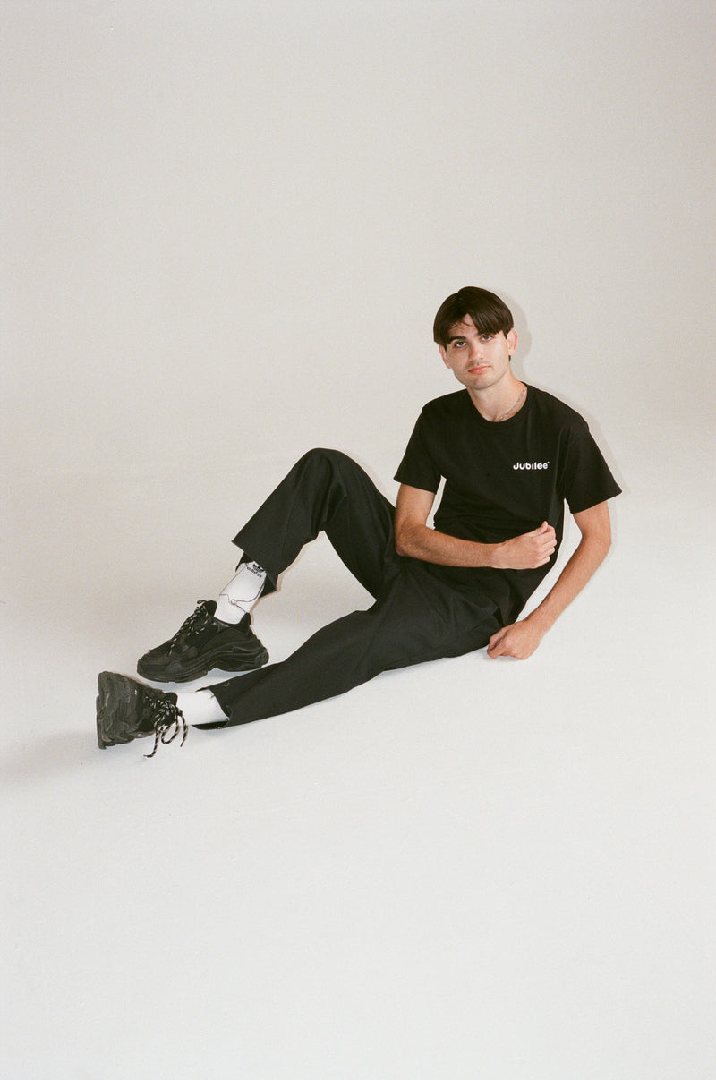 HUMAN STACK TEE IN BLACK