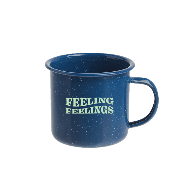 FEELING FEELINGS CAMPING MUG IN COBALT