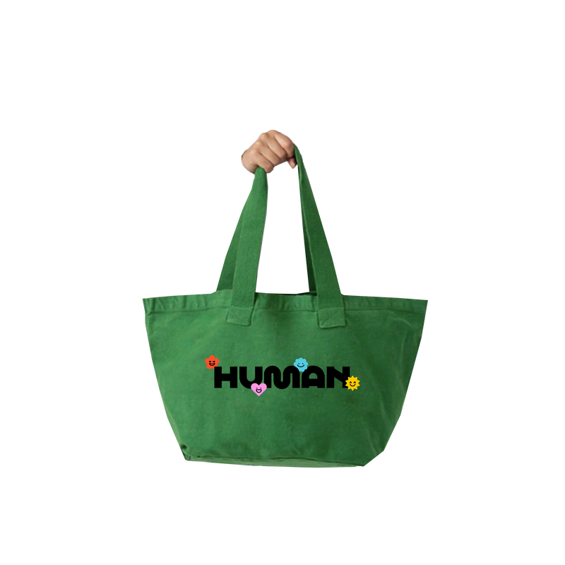 HUMAN TOTE IN VINTAGE GREEN
