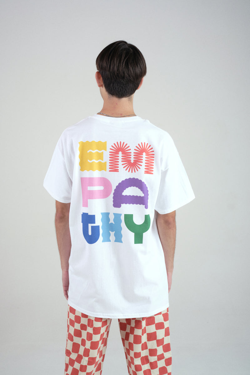 EMPATHY STACK TEE IN WHITE