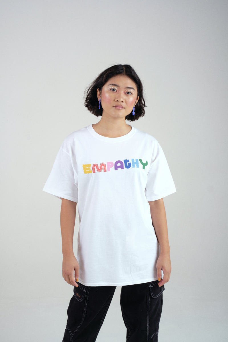 EMPATHY WAVE TEE IN WHITE