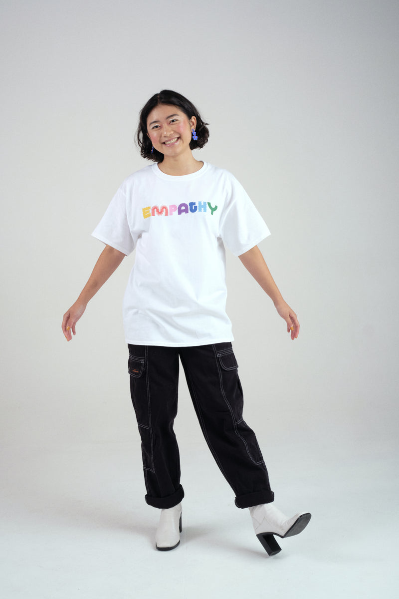 EMPATHY WAVE TEE IN WHITE